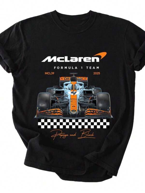 McLarenFormula1Team PNG, MCL39 2025 Car Design, Papaya And Black Racing Clipart, Digital Download