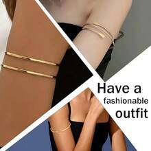 Set de 4 brazaletes de muñeca, brazaletes espirales ajustables minimalistas - A0021T-10 - Ver 2