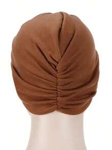 Gorros de Hijab Cruzados para Mujeres, Tela Elástica, Turbante Instantáneo Musulmán, Gorro Listo para Usar, Gorros de Quimioterapia - apuesta - Ver 8