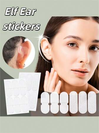 60An Invisible Fairy Ear Patch, Anti-Allergy Support Patch, Suitable For Role-Playing And Facial Shaping. A Transparent Vertical Straightener For Both Men And Women. Invisible Hypoallergenic Silicone Fairy Ear Lift Patch, Transparent Anti-Sagging Ear Lift Patch, Suitable For Role-Playing, Role-Playing And Parties.