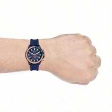 Fossil Men's Quartz Silicone Three-Hand Watch Stainless Steel Case/Glass Mirror BQ2498/BQ2499