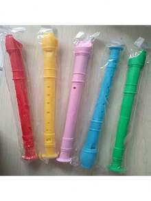 1pc DHS Soprano Recorder For Beginner Students, 6-Hole Or 8-Hole C Key Recorder, Gift, Teaching, Entertainment, Holiday Gift, Random Small Accessories Included. This Is A Functional Product, And Minor Floral Patterns On The Product Are Normal. Packaging Label Is Randomly Distributed. - Multicolor - View 7