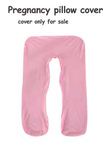 1pc Removable & Washable U-Shaped Pregnancy Pillow Cover (Cover Only)