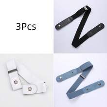 1/2/4条装弹力腰带，可调节无扣腰带，适合搭配牛仔裤和休闲裤，男女通用，隐形弹力腰带，塑形腰带 - 无扣舒适，可调节弹力，完美搭配牛仔裤和休闲裤 - 凸显身材曲线，复古弹力腰带 - 无扣，隐形贴合，男女通用，舒适弹力，均码 - 彩色 - 查看 46