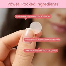 1080pcs Acne Patches With Tea Tree Oil, Gentle & Non-Irritating, Hydrocolloid Material, Covers Body Blemishes, Blackhead Care