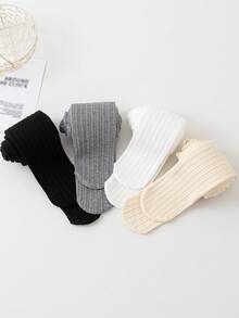 1 件女童紧身裤，纯色，卡其色、米色、白色、黑色、灰色、紧身、条纹、学院风、公主风，全长，适合日常穿着，秋冬紧身裤，时尚百搭 - 彩色 - 查看 6