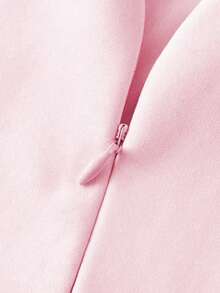 فستان طويل أنيق وعصري بأكمام طويلة وطيات، لون أحادي مناسب للشتاء للنساء، مناسب للمناسبات الرسمية والحفلات والمدرسة والمكتب والعطلات في فصلي الخريف والشتاء - وردي - مشاهدة 9