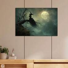 1 Pc Canvas Painting,Classic Anime Halloween Canvas Poster - The Ultimate Moonlight Witch - Beautiful Visual Art Aesthetics, Woodblock Canvas Wall Art Print, Autumn Decoration , Wooden Framed Art,High Quality ,Thickness 2. 25cm/1inch Wall Art Prints Poster Direct Hanging Decor For Home Gifts,Living Room, Bathroom, Bedroom, Kitchen,Bar,Office - 藍色 - 查看 7