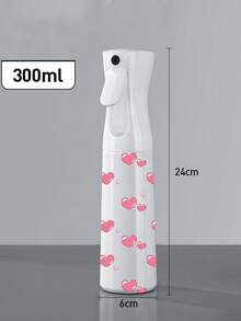 Botella de spray recargable con patrón de corazón de PET, botella de spray de niebla fina multipropósito para viajes y viajes de negocios, dispensador de desmaquillante, botella de spray para el cabello reutilizable, rociador continuo para peinado, limpieza, botánicos, humectante facial