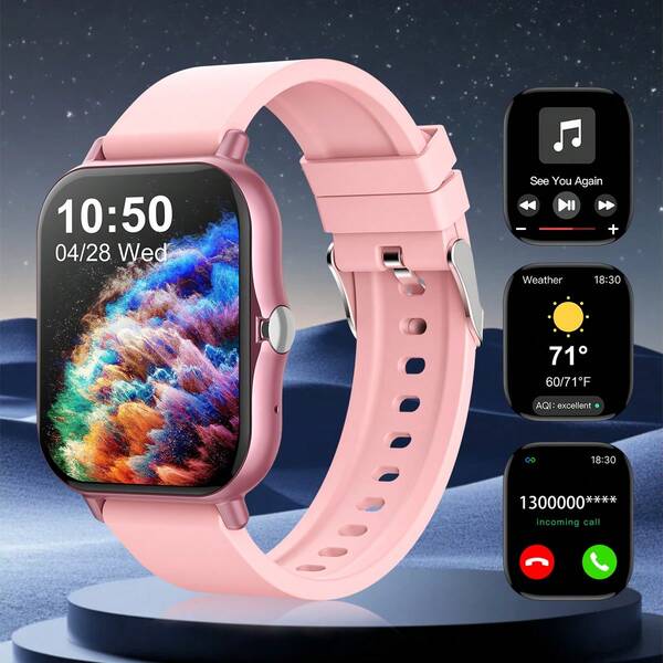 1.83" Full Screen Metal Body Wireless Voice Call Smart Watch Compatible With IOS And Android, With Multiple Sports Modes, Abundant Watch Faces, Built-In Games, AI Voice Control, Suitable For Men And Women