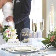 30 juegos de nmeros de mesa de boda con soportes impresos en oro de 1 a 30 carteles de mesa, soporte de exhibicin de acrlico transparente para bodas, recepcin, fiestas, centros de mesa 4x 6 - por defecto - Ver 8