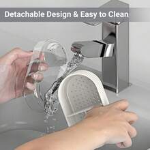 Toothbrush Holders For Bathrooms, Plastic Tooth Brush Holder With Drainage And Drip Tray, Shower Toothpaste Holder Stand Organizer Caddy, Bathroom Accessories Decor - 米白色 - 查看 3