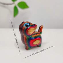 قطعة واحدة من تمثال القطة الخشبي اليدوي الجميل - نسيج خشبي طبيعي فريد، هدية مثالية للأصدقاء، لا يتطلب كهرباء (لون حبيبات الخشب عشوائي)