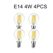 LIGHT HOUSE 2-6 件透明玻璃 G45 复古装饰 LED 灯泡,220V-240V,4W-6W,2700K 暖白光,仿古 LED 灯丝灯,育儿室浸入式 LED 灯,魔杖灯,甲板灯,万圣节浸入式 LED 灯,小球形灯泡,4.5 厘米 X 6.79 厘米,E14/E27 底座可选(不可调光),适用于家用 LED 灯泡 - 黃色 - 查看 12