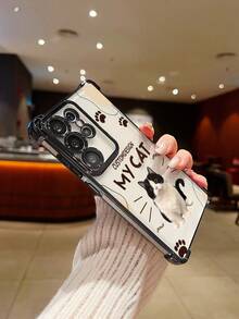 1pc Customized Pet Dog Photo & Name Printed Phone Case, High-Definition UV Printing With Paw Print, Lens Protection, Compatible With IPhone, Redmi, OPPO, Honor, Infinix, Suitable For Gifts And Daily Use