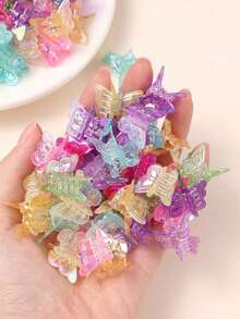 30pcs Mini Cute Butterfly Hair Clips - Colorful Girls' Hair Accessories, Perfect Mother's Day Gift - 多色 4 - 查看 6