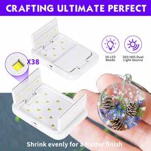 灰色 UV LED 灯 48W 快速固化树脂灯，带 38 个灯头，双面 UV 树脂灯，无需长时间设置（1 米、2 米），可拆分使用，大型 UV 灯用于树脂固化、珠宝制作、DIY 工艺