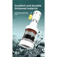 Filtro de grifo giratorio 360°, sistema de purificación profunda de 6 capas anti-salpicaduras y ahorro de agua, extensión de filtro de agua para el hogar universal con cartucho de filtro visible, apto para agua fría y caliente, sistema de filtración preciso mejorado de 6 capas, el algodón PP bloquea eficazmente las partículas grandes como el barro y el óxido, la segunda capa de carbón activado absorbe profundamente el cloro residual y otras impurezas, asegurando que cada gota de agua sea talla grande pura.