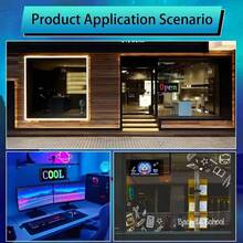 Programmable LED Display Board, Suitable For Commercial Displays And DIY Projects. 26-Inch * 4.13-Inch Animated Screen. 5V LED Signage Ideal For Shops, Bars, Parties, Celebrations, And Home Décor. Supports App And Remote Control Operation. - Colorful - View 4