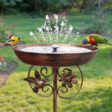 1pc Vintage Cast Iron Bird Bath & Feeder - Metal Design Easy To Clean, Stable 5-Claw Base, Ideal For Garden, Lawn & Holiday Decor, Perfect For Bird Watchers, Christmas & Garden Decoration