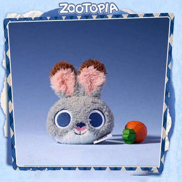 Miniso Disney Judy Officer Life Series Plush Hanging Ornament, Adorable Judy Officer Design, Vivid Details Of Big Eyes And Long Ears, Soft And Skin-Friendly Plush Material, Can Be Hung On Bags And Keys To Add Playfulness And Cuteness(1 PC)