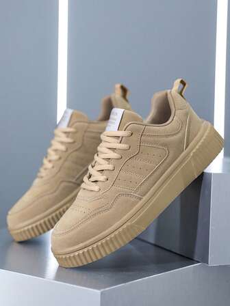 Zapatos deportivos casuales ligeros y duraderos para hombres - Zapatos de exterior de cordones de caña baja, suela de goma, diseño multiusos para todas las estaciones, adecuados para senderismo, correr y uso diario - Forro de tela transpirable, puntera redonda cómoda