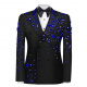 Black Blue Diamond Jacket + Trousers