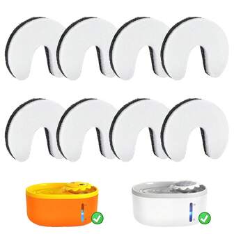 4/8/12/24 ชิ้น ไส้กรองน้ำพุแมว, ไส้กรองคาร์บอนกัมมันต์สำหรับน้ำพุสุนัข, ใช้ได้กับเครื่องจ่ายน้ำอัตโนมัติสำหรับแมวและสุนัข