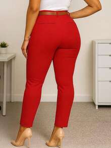 Women Pants - Red - View 2