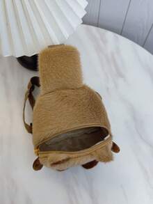 1 chiếc balo mini hình chuột lang nước. Túi đeo chéo nhẹ và thời trang. Túi đeo vai cá nhân tiện dụng. Túi xách tay có dây đeo điều chỉnh được. Túi đi học. Balo mềm mại và bông xốp. Túi đựng sách. Balo đại học. Túi hành lý. Balo mini phù hợp cho trường học. Balo bông xốp đáng yêu. Balo hình chuột lang nước. - màu nâu - Xem 9