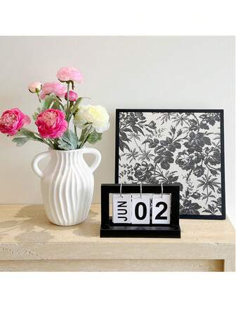 具有 Ins 美学的双柄花瓶 - 高视觉效果的干花/鲜花插花，适合客厅和 Airbnb 风格，多功能艺术品，适合高档家居装饰和新年礼物