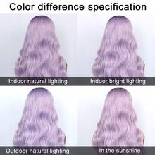 13*4 Ombre Purple Body Wave Lace Front Wigs Ombre Dark Purple Lace Wigs Long Curly Wave Wigs 180 Density Pre Plucked Glueless Synthetic Wigs Middle Part Heat Resistant Fiber Hair Synthetic Lace Front Wigs For Women Daily, Party, Cosplay Use 28 Inch - Màu tím ombre - Xem 10