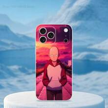 O-One P-Punch Anime Man Phone Case Covercompatible with  16,15,14,13,12,11,17 Pro,Max,Plus,X,XS,XR,SE,Mini Transparent Soft Cover,Covercompatible with  17 Hülle, 17 pro Hülle, 17 promax Hülle