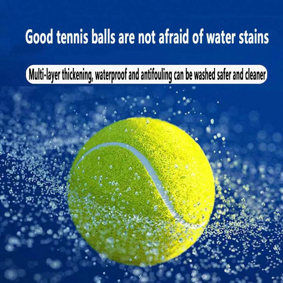 Trzy fluorescencyjne żółte wiaderka o wysokiej elastyczności z piłkami tenisowymi, pogrubione, wodoodporne, odporne na plamy i zmywalne, o średnicy 64 mm, do zawodów i treningów