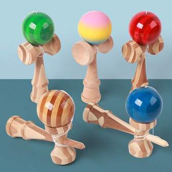 1 Stück 2025 Neues Kendama Geschicklichkeitsball, Schwertball Koordination & Balance Traditionelles Spiel, geeignet für Jungen/Mädchen, Geburtstag/Weihnachten/Geschenk