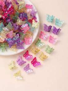 30pcs Mini Cute Butterfly Hair Clips - Colorful Girls' Hair Accessories, Perfect Mother's Day Gift - 多色 4 - 查看 2
