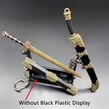 7-Piece Mini Metal Sword Set, Ancient-Inspired Toy Pendant Series, Military Theme, Durable Metal Structure, Ideal Gift For Game And Anime Enthusiasts, Aged 14 And Above (Including Sheath, No Display)
