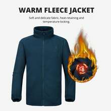 CAMEL CROWN 女士防水保暖滑雪服，带抓绒内衬和帽子，冬季滑雪服 - 鈦灰藍 - 查看 3