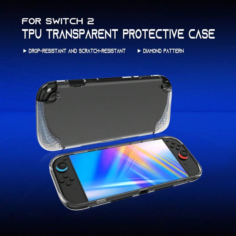 1pc 2 Console Protective Case, 3D Anti-Slip Texture Design For Enhanced Gameplay, Shockproof, Anti-Slip, Sweat-Proof, Scratch-Resistant - Multicolor - View 1