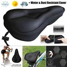 Bike Seat Cushion - Soft And Thickened Gel Bicycle Saddle Pad Enhances Riding Comfort, Suitable For Road And Mountain Bikes. Bike Seat Cover - Cycling Accessories Featuring Sponge Bike Seat Cushion With Center Groove Ventilation Design.