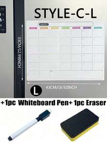 Magnetyczny kalendarz suchościeralny do lodówki, magnetyczny kalendarz na białą tablicę do lodówki, miesięczny kalendarz rodzinny z notatkami i menu, magnetyczny kalendarz do lodówki, magnetyczny kalendarz suchościeralny, wystrój kuchni, miesięczny planer do lodówki, akcesoria do lodówki do planowania obowiązków i menu (różne rozmiary) - Wielokolorowe - Zobacz 20