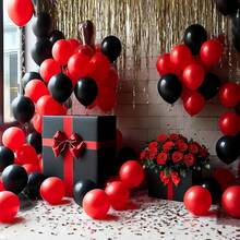 Zestaw 41/21 szt. 10-calowych czarno-czerwonych balonów lateksowych, idealnych na ceremonię ukończenia szkoły, przyjęcie urodzinowe, scenę zaręczyn, dekorację ślubną, rocznicę, bal maturalny, dekorację noworoczną, dekorację świąteczną, dekorację walentynkową - Wielokolorowe - Zobacz 4