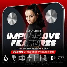 Báscula inteligente Bisonbody EssentiaMetrics – Detecta 20étricas de composición corporal, incluyendo peso, IMC, grasa corporal y muchoás – Se conecta a la aplicación de smartphone – Soporta 8 usuarios – Báscula digital - 20 Métricas de Salud - Ver 3