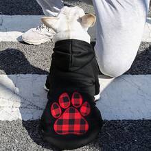 秋冬季爱心格子狗狗衣服，大小宠物卫衣，适合泰迪犬、博美犬、法国斗牛犬等宠物的时尚服装 - 彩色 - 查看 6
