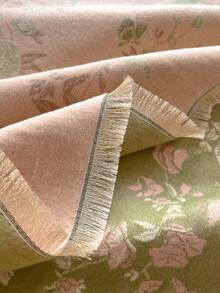 1 pezzo Elegante sciarpa in jacquard floreale in finta cashmere calda per donna, scialle versatile e alla moda adatto per l'uso quotidiano e la decorazione, adatto per l'autunno/inverno da indossare con abiti