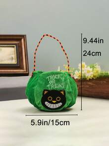 Halloween 3D Pumpkin Trick Or Treat Bag - Spooky Ghost Atmosphere Prop And Gift