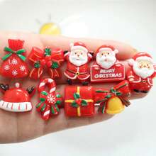 10pcs/30pcs/50pcs Pieces Of Mixed Resin Christmas Decorations, Suitable For Christmas Trees And Santa Claus, With Various Styles. They Are Suitable For Christmas And People Over 14 - Multicolor - View 3