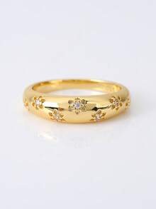 Nhẫn Trang Trí Đá Cubic Zirconia - Vàng - Xem 6