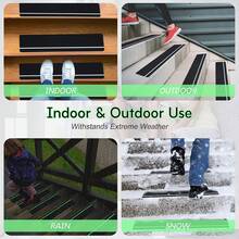 1 conjunto de 5 rolos de fita adesiva antiderrapante que brilha no escuro, listrada, de alta fricção, à prova d'água e antiderrapante para áreas externas, porões e degraus de escadas, tamanho: 15 cm x 61 cm / 6 pol x 24 pol