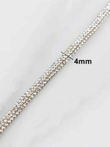 1米4毫米玻璃水晶钻绳，热转印贴纸胶带，适用于DIY服装、鞋子、包包、工艺品装饰 - 水鑽繩 - 查看 6